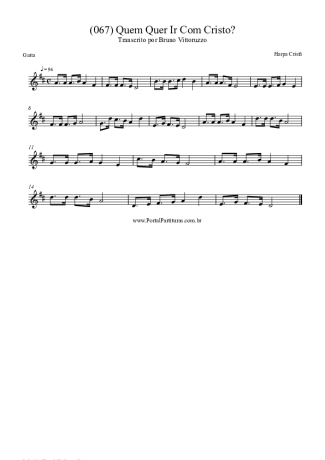 Harpa Cristã (067) Quem Quer Ir Com Cristo score for Harmonica