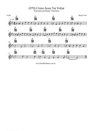 Harpa Cristã (070) Cristo Jesus Vai Voltar score for Acoustic Guitar