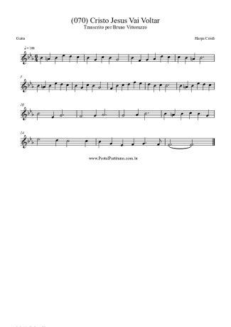 Harpa Cristã (070) Cristo Jesus Vai Voltar score for Harmonica
