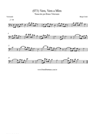 Harpa Cristã (073) Vem Vem A Mim score for Cello
