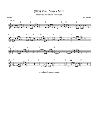 Harpa Cristã (073) Vem Vem A Mim score for Keyboard