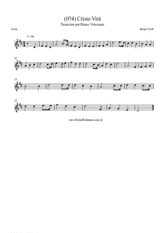 Harpa Cristã (074) Cristo Virá score for Harmonica