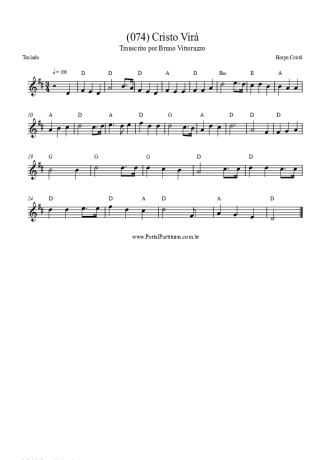 Harpa Cristã (074) Cristo Virá score for Keyboard