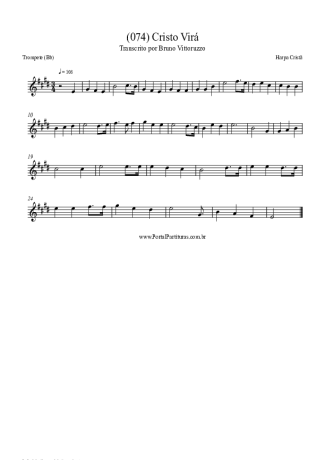 Harpa Cristã (074) Cristo Virá score for Trumpet