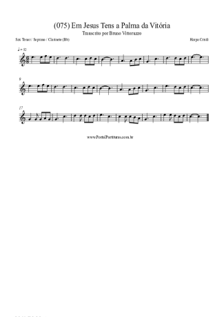 Harpa Cristã (075) Em Jesus Tens A Palma Da Vitória score for Tenor Saxophone Soprano (Bb)