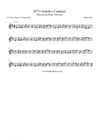 Harpa Cristã (077) Guarda O Contacto score for Clarinet (Bb)