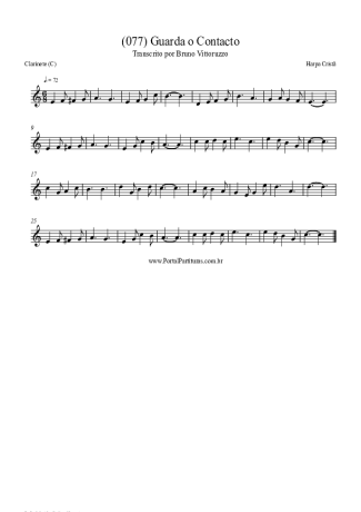 Harpa Cristã (077) Guarda O Contacto score for Clarinet (C)