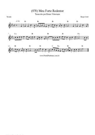 Harpa Cristã (078) Meu Forte Redentor score for Keyboard