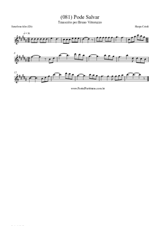 Harpa Cristã (081) Pode Salvar score for Alto Saxophone