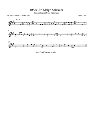 Harpa Cristã (082) Um Meigo Salvador score for Tenor Saxophone Soprano (Bb)