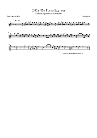 Harpa Cristã (083) Não Posso Explicar score for Alto Saxophone