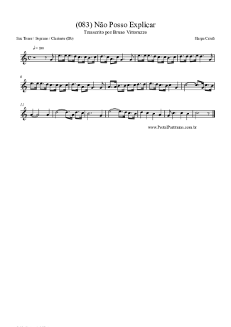 Harpa Cristã (083) Não Posso Explicar score for Clarinet (Bb)