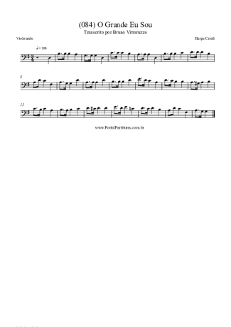 Harpa Cristã (084) O Grande Eu Sou score for Cello