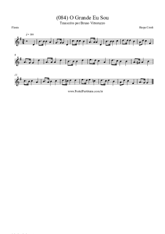 Harpa Cristã (084) O Grande Eu Sou score for Flute