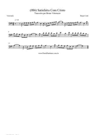 Harpa Cristã (086) Satisfeito Com Cristo score for Cello