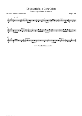Harpa Cristã (086) Satisfeito Com Cristo score for Clarinet (Bb)