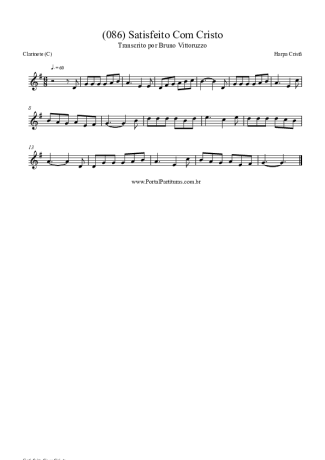 Harpa Cristã (086) Satisfeito Com Cristo score for Clarinet (C)