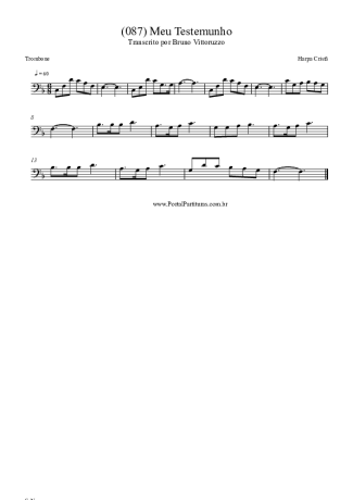 Harpa Cristã (087) Meu Testemunho score for Trombone