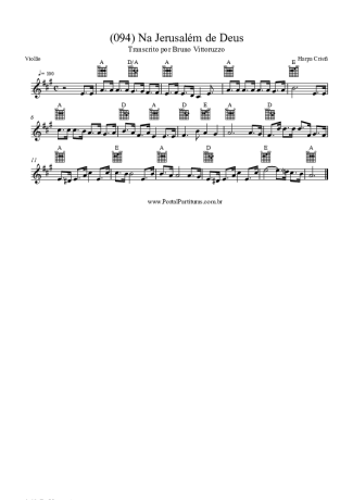 Harpa Cristã (094) Na Jerusalém De Deus score for Acoustic Guitar