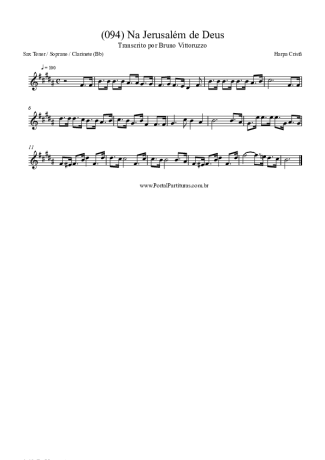 Harpa Cristã (094) Na Jerusalém De Deus score for Clarinet (Bb)