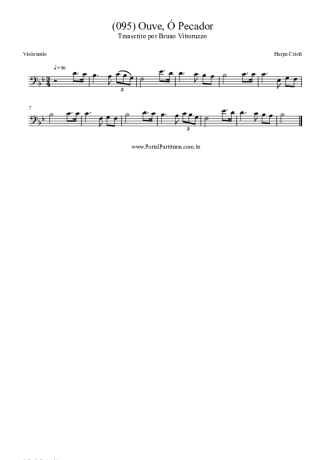 Harpa Cristã (095) Ouve Ó Pecador score for Cello
