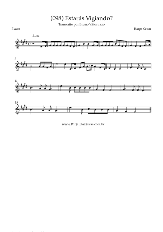 Harpa Cristã (098) Estarás Vigiando score for Flute