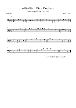 Harpa Cristã (099) Eis O Dia A Declinar score for Cello