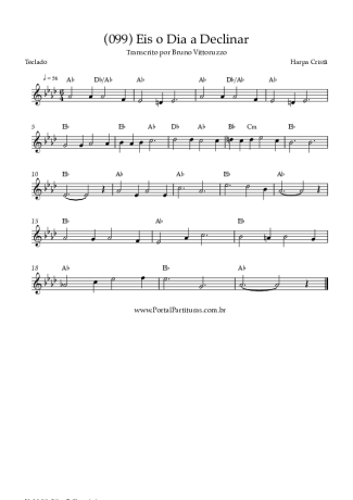 Harpa Cristã (099) Eis O Dia A Declinar score for Keyboard