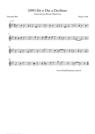 Harpa Cristã (099) Eis O Dia A Declinar score for Trumpet