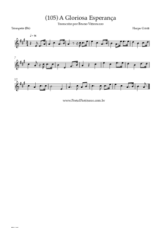 Harpa Cristã (105) A Gloriosa Esperança score for Trumpet