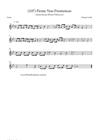 Harpa Cristã (107) Firme Nas Promessas score for Harmonica