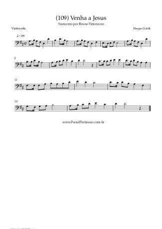 Harpa Cristã (109) Venha A Jesus score for Cello
