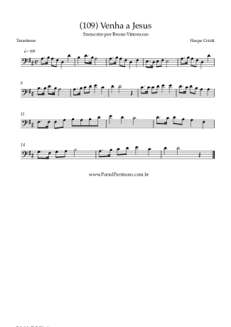 Harpa Cristã (109) Venha A Jesus score for Trombone