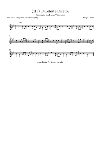 Harpa Cristã (113) O Celeste Diretor score for Clarinet (Bb)