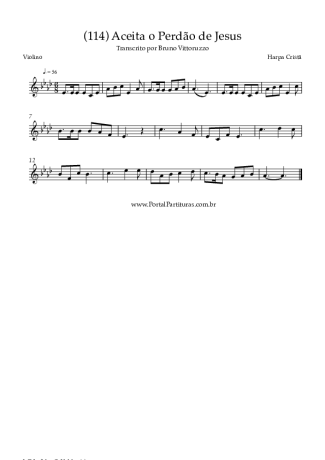 Harpa Cristã (114) Aceita O Perdão De Jesus score for Violin