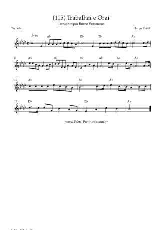 Harpa Cristã (115) Trabalhai E Orai score for Keyboard