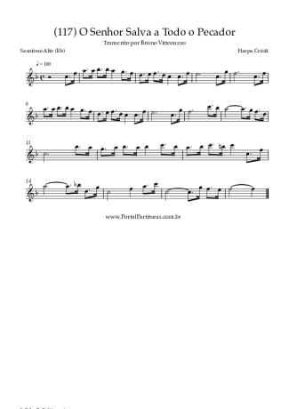 Harpa Cristã (117) O Senhor Salva A Todo O Pecador score for Alto Saxophone
