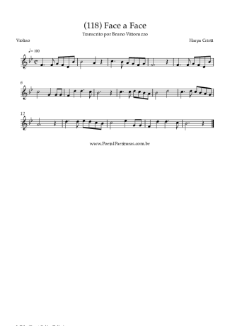 Harpa Cristã (118) Face A Face score for Violin
