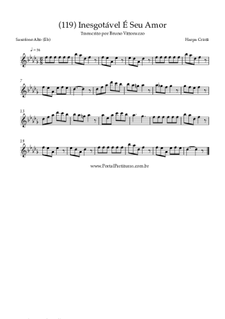 Harpa Cristã (119) Inesgotável É Seu Amor score for Alto Saxophone