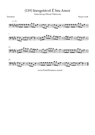 Harpa Cristã (119) Inesgotável É Seu Amor score for Trombone