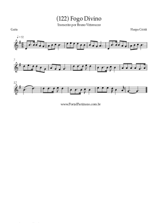 Harpa Cristã (122) Fogo Divino score for Harmonica