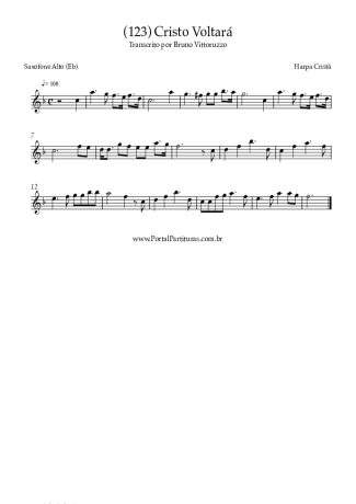 Harpa Cristã (123) Cristo Voltará score for Alto Saxophone