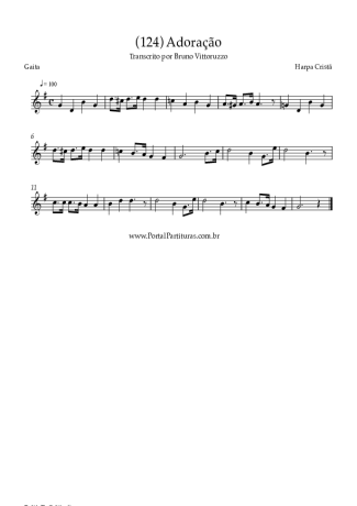 Harpa Cristã (124) Adoração score for Harmonica