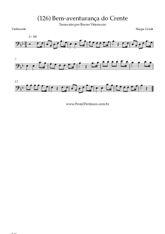 Harpa Cristã (126) Bem Aventurança Do Crente score for Cello