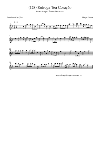Harpa Cristã (128) Entrega Teu Coração score for Alto Saxophone
