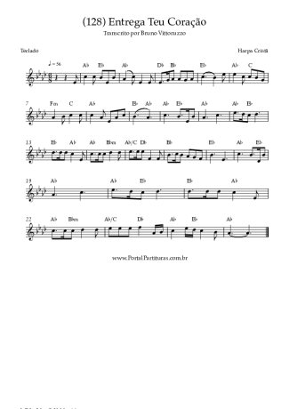 Harpa Cristã (128) Entrega Teu Coração score for Keyboard