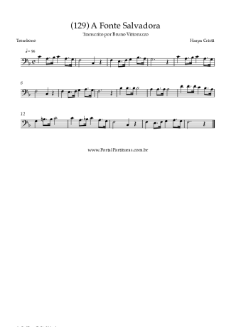 Harpa Cristã (129) A Fonte Salvadora score for Trombone