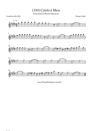 Harpa Cristã (130) Cristo é Meu score for Alto Saxophone