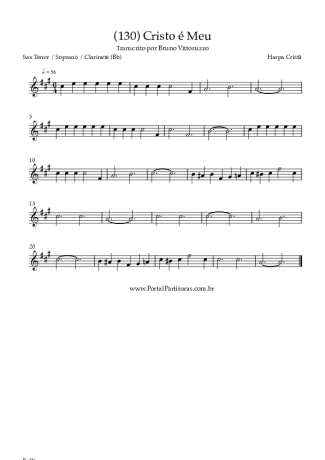 Harpa Cristã (130) Cristo é Meu score for Clarinet (Bb)