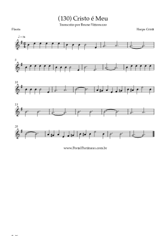Harpa Cristã (130) Cristo é Meu score for Flute